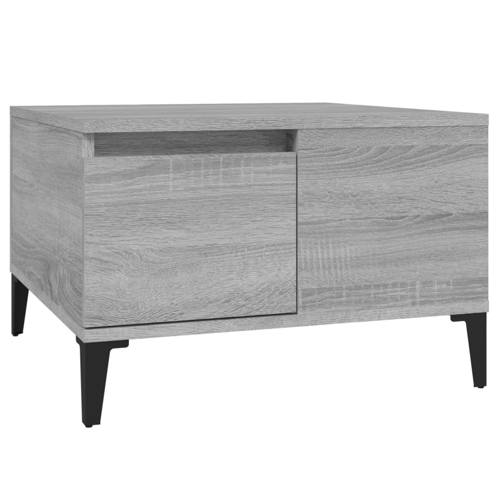 vidaXL Table basse sonoma gris 55x55x36,5 cm bois d'ingénierie