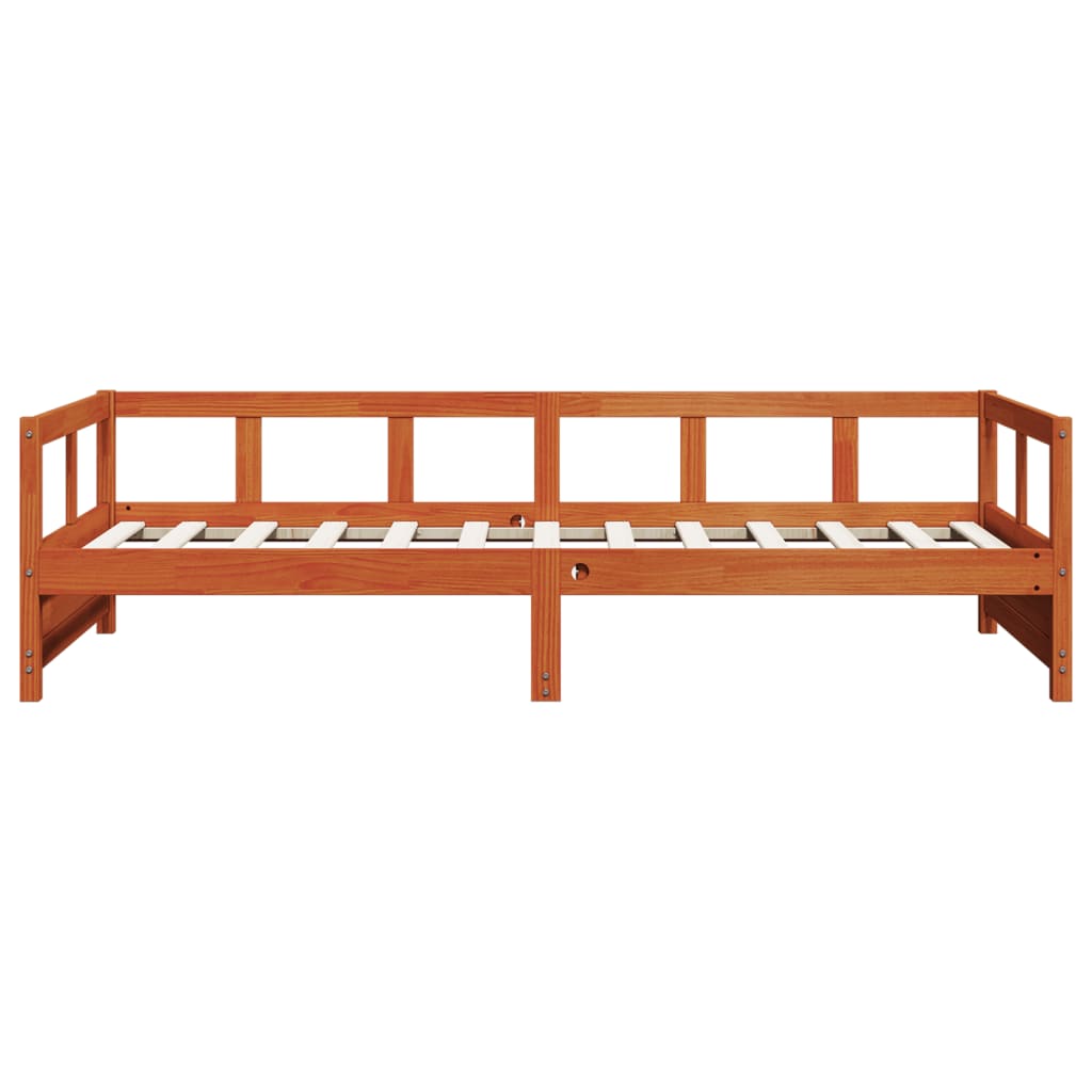 vidaXL Lit de jour sans matelas cire marron 80x200 cm bois pin massif