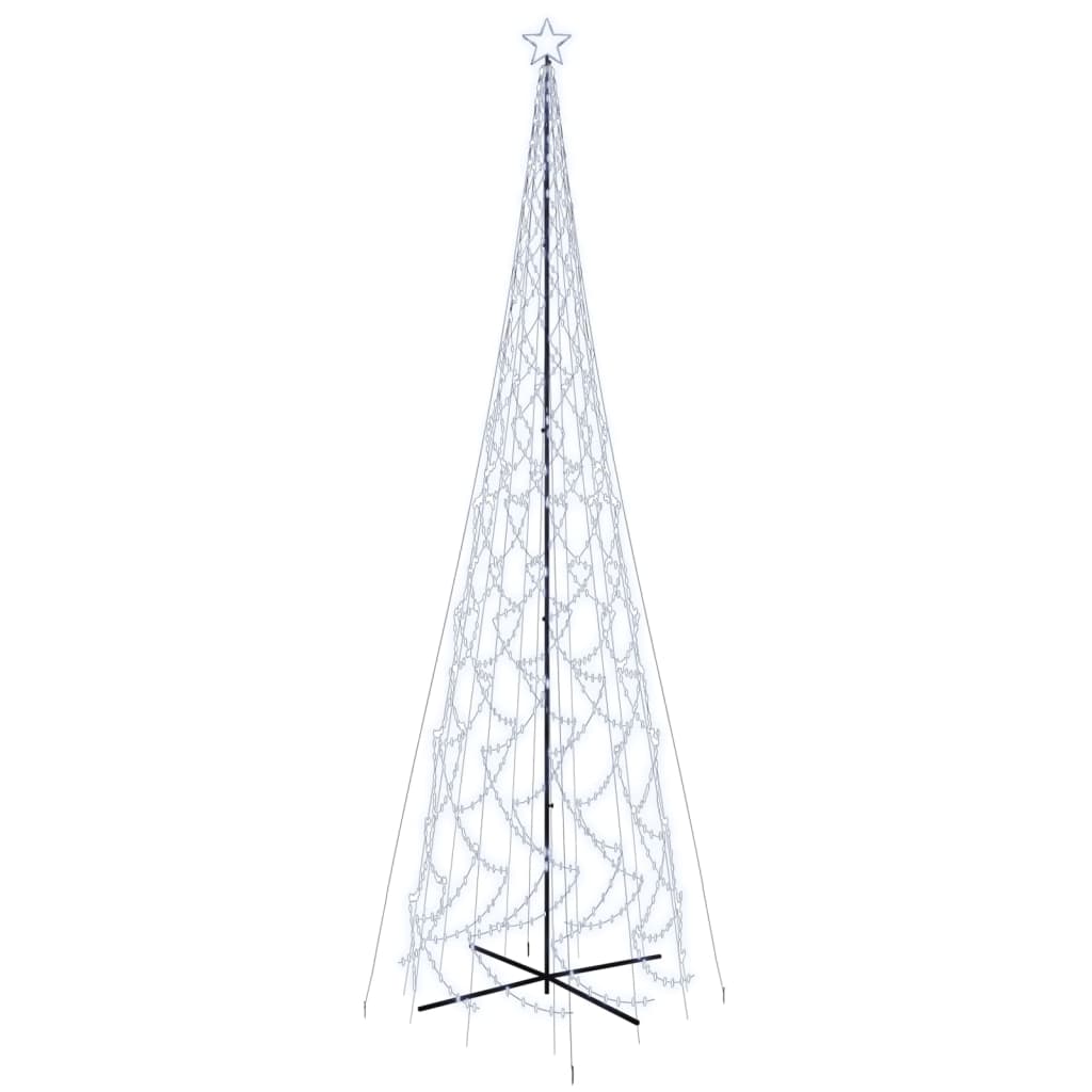 vidaXL Arbre de Noël cône 3000 LED Blanc froid 230x800 cm