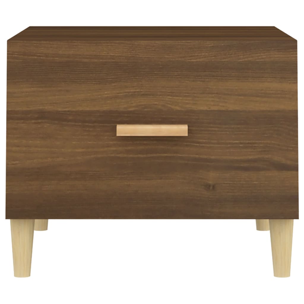 vidaXL Table basse Chêne marron 50x50x40 cm Bois d'ingénierie