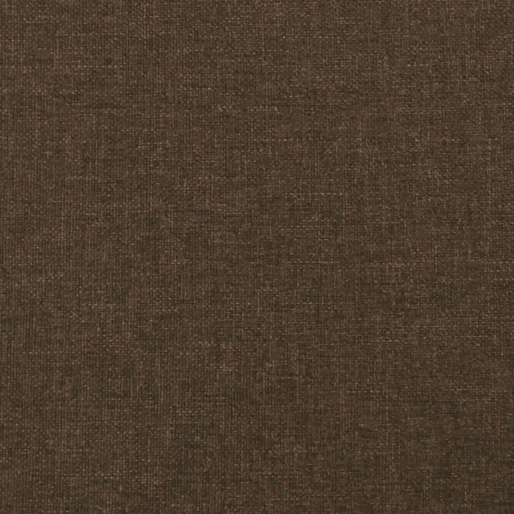 vidaXL Tête de lit avec oreilles Marron foncé 93x16x118/128 cm Tissu