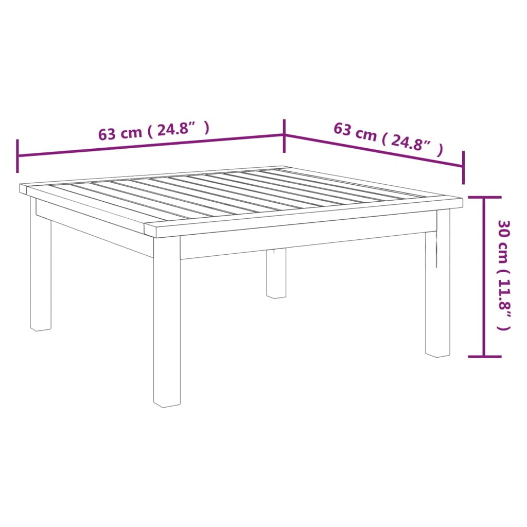 vidaXL Salon de jardin 6 pcs avec coussins Crème Bois d'acacia solide