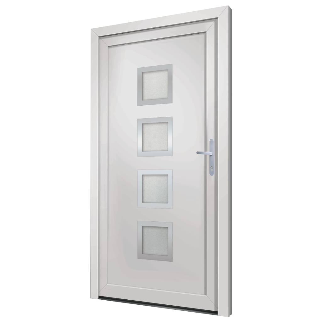 vidaXL Porte d'entrée Blanc 98x200 cm PVC