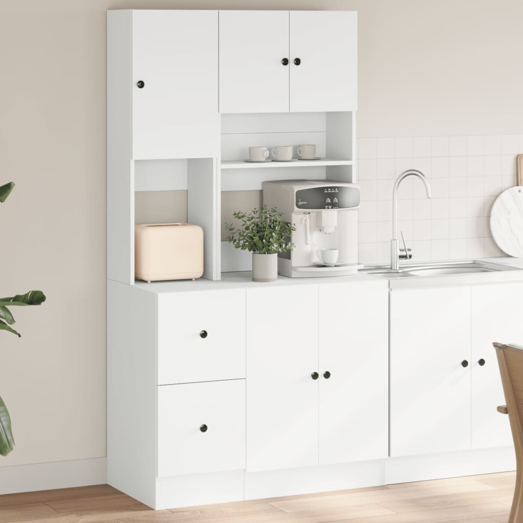 vidaXL Armoire de cuisine blanc 95x50x180 cm bois d'ingénierie