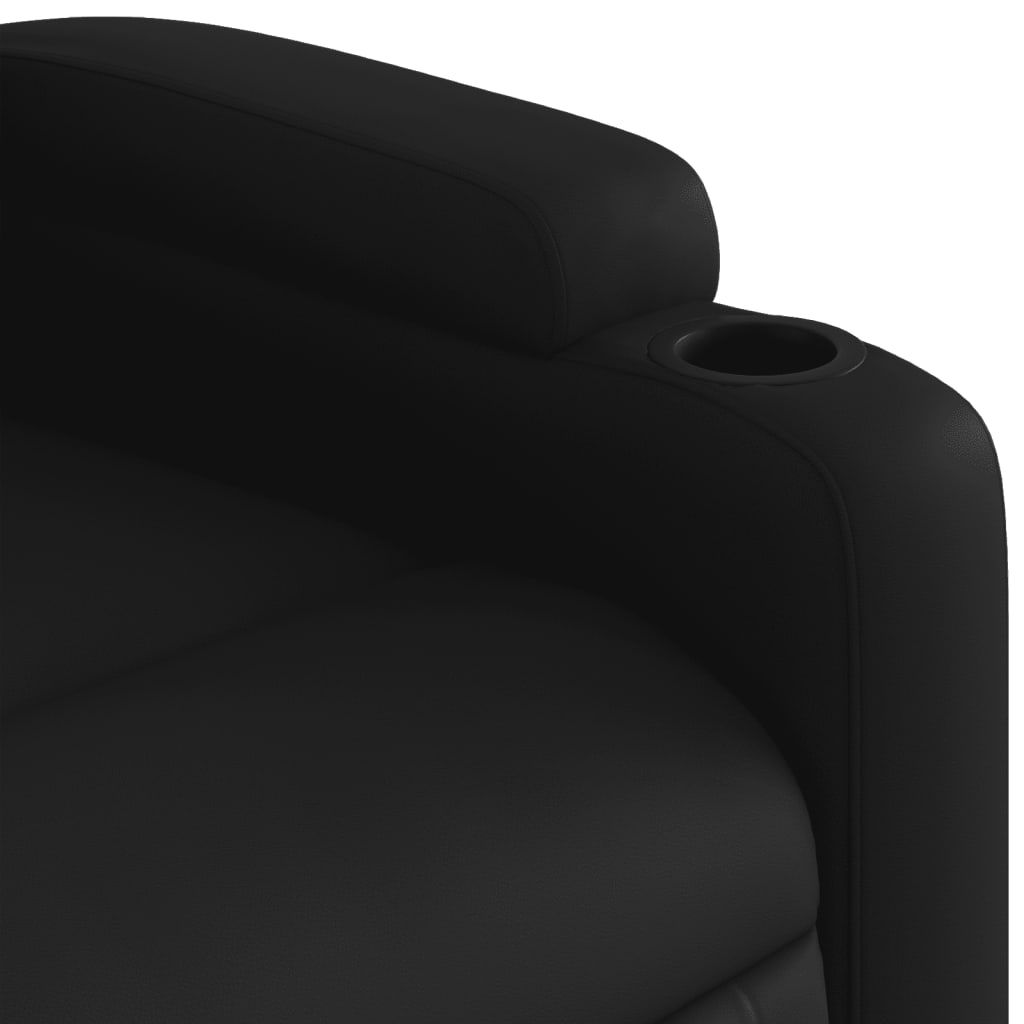 vidaXL Fauteuil inclinable de massage électrique noir similicuir