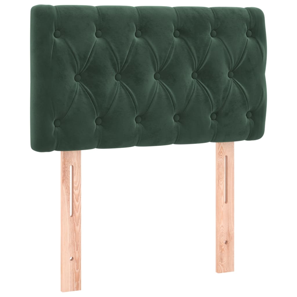 vidaXL Tête de lit à LED Vert foncé 80x7x78/88 cm Velours