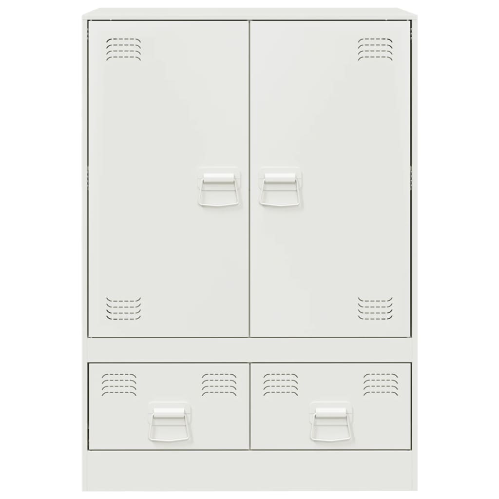 vidaXL Buffet haut blanc 67x39x95 cm acier