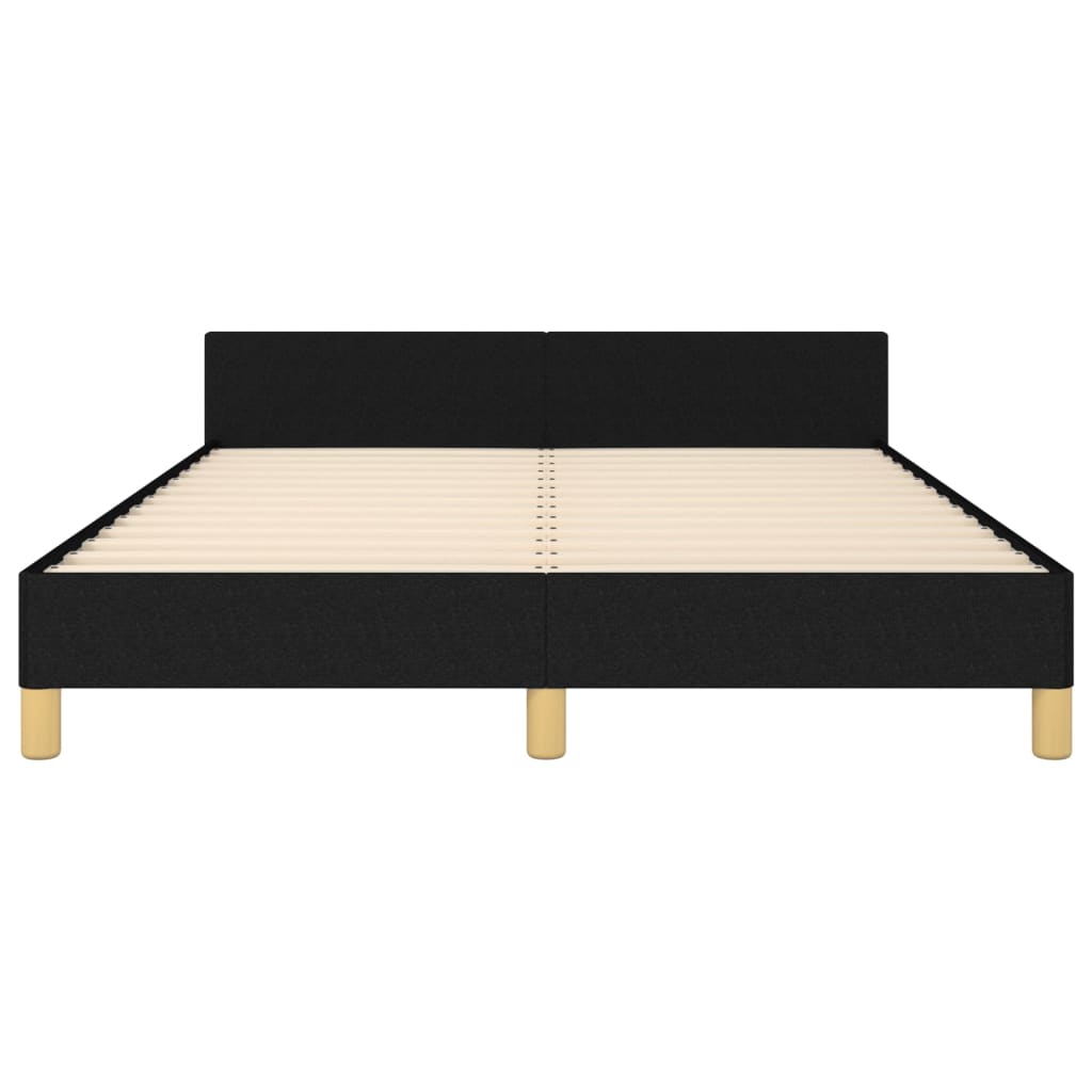 vidaXL Cadre de lit sans matelas noir 140x200 cm tissu