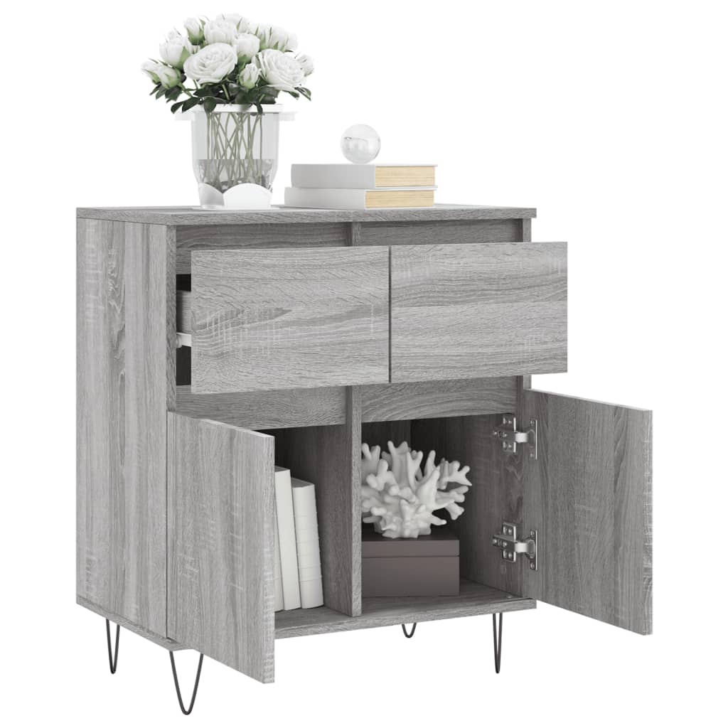 vidaXL Buffet Sonoma gris 60x35x70 cm Bois d'ingénierie