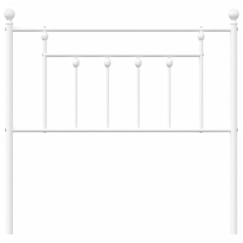 vidaXL Tête de lit métal blanc 90 cm