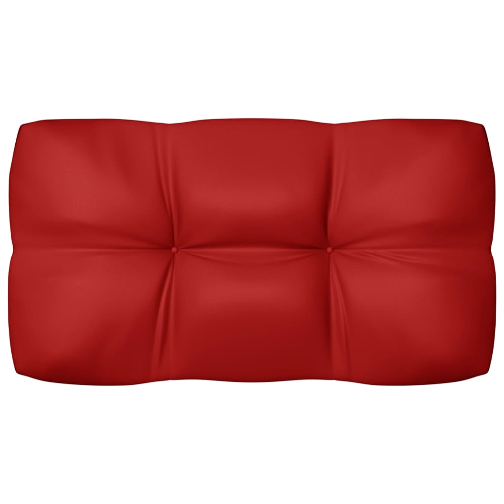 vidaXL Coussins de canapé palette lot de 7 Rouge