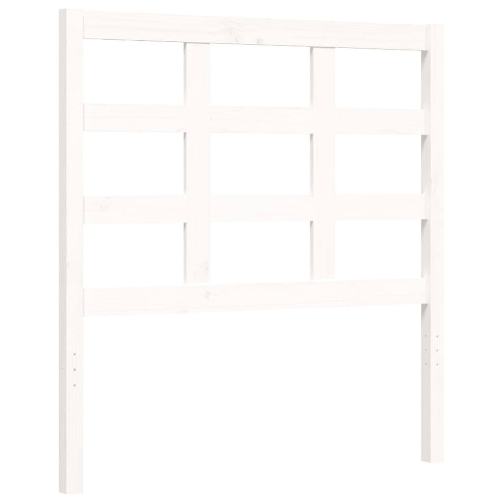 vidaXL Cadre de lit sans matelas blanc 90x200 cm bois massif