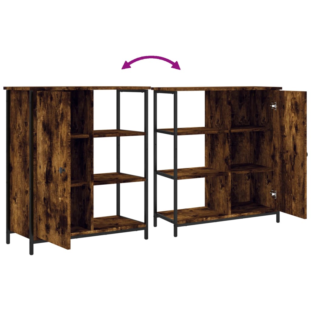 vidaXL Buffet chêne fumé 70x30x80 cm bois d'ingénierie