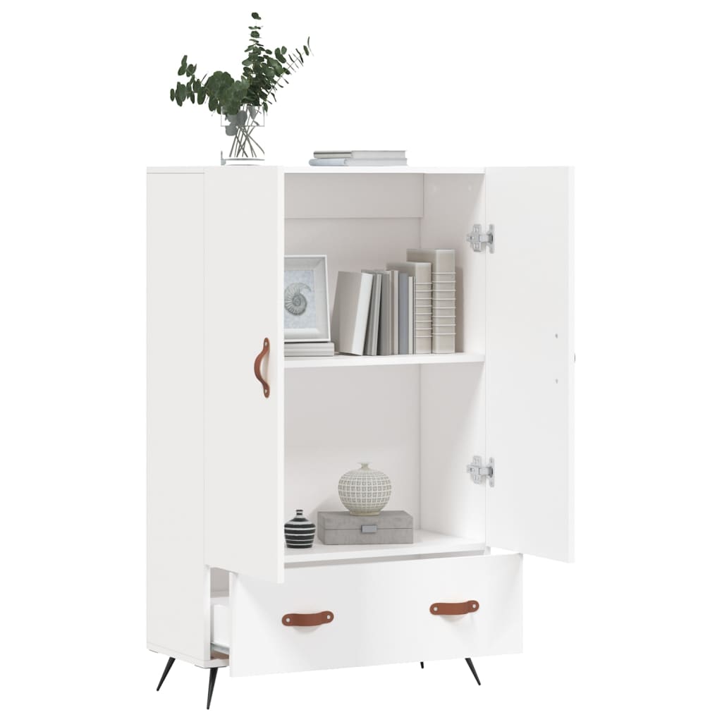 vidaXL Buffet haut blanc 69,5x31x115 cm bois d'ingénierie