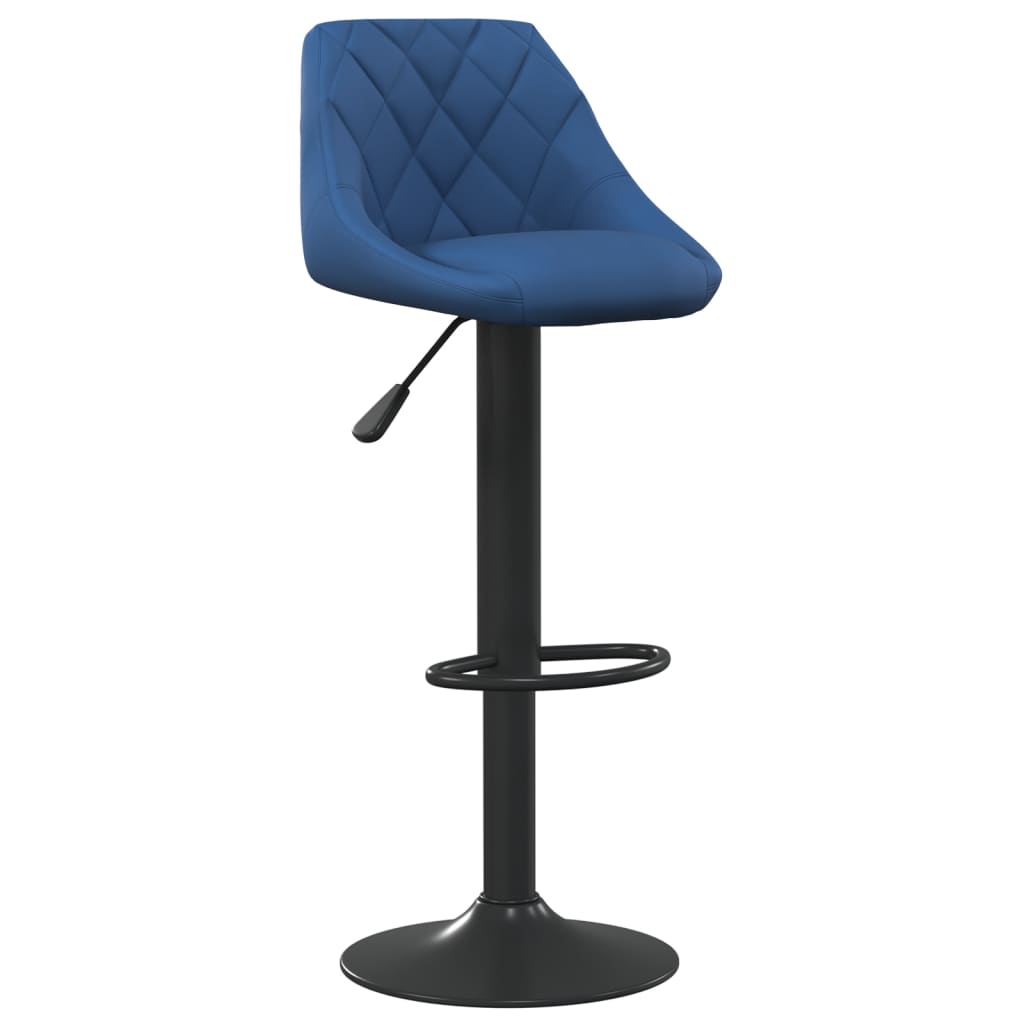 vidaXL Tabourets de bar lot de 2 bleu velours