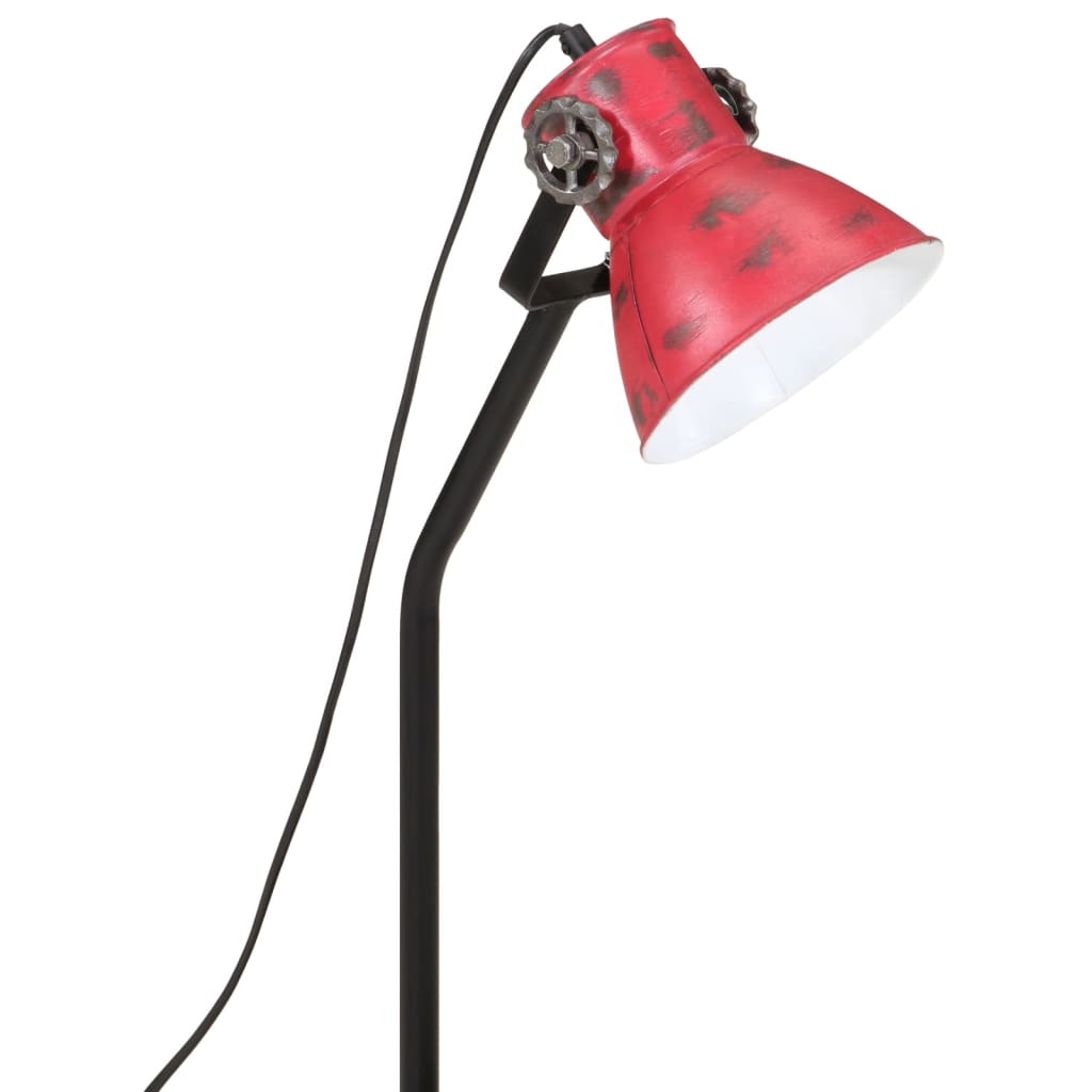 vidaXL Lampe de bureau 25 W rouge délavé 17x17x60 cm E27