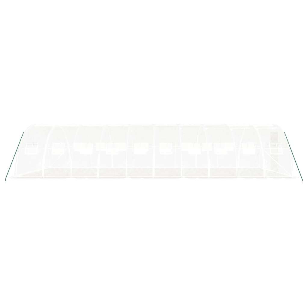 vidaXL Serre avec cadre en acier blanc 40 m² 10x4x2 m