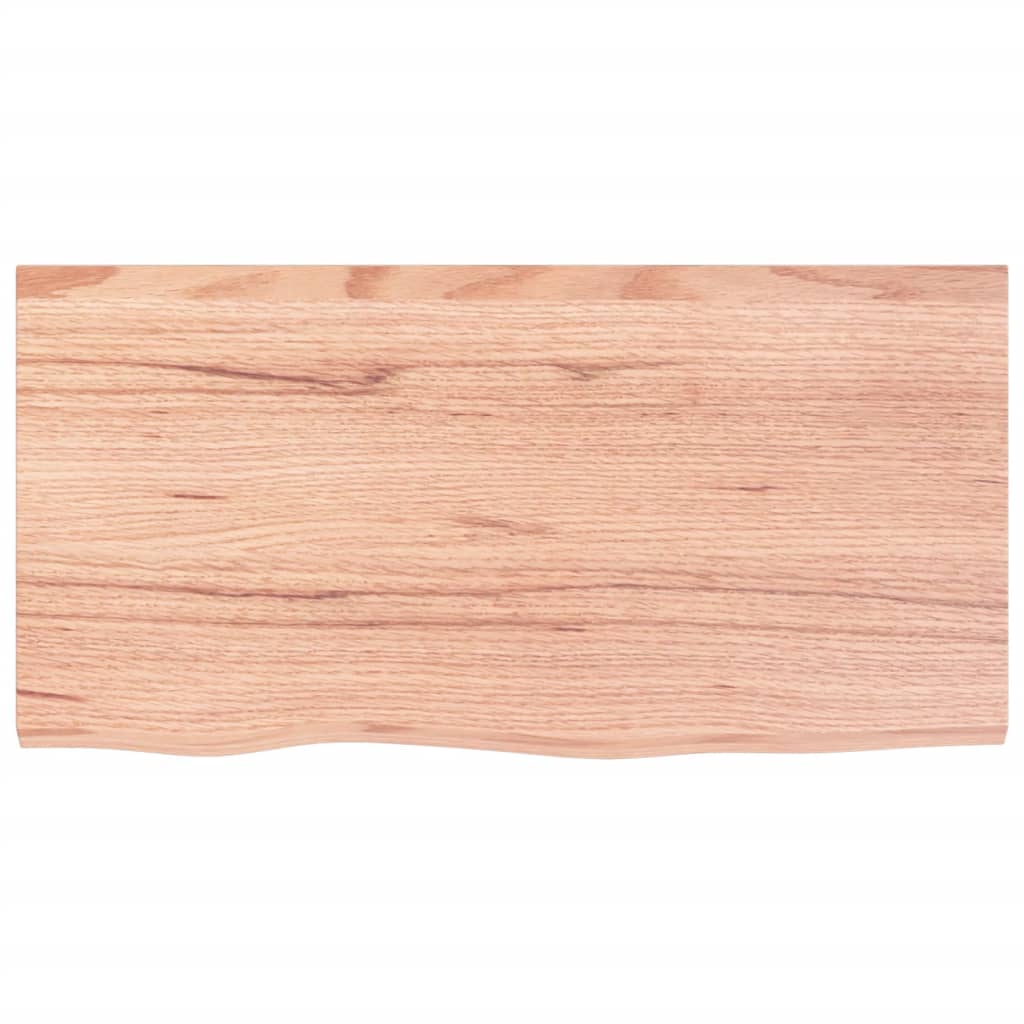 vidaXL Étagère murale marron clair 80x40x2 cm bois chêne massif traité