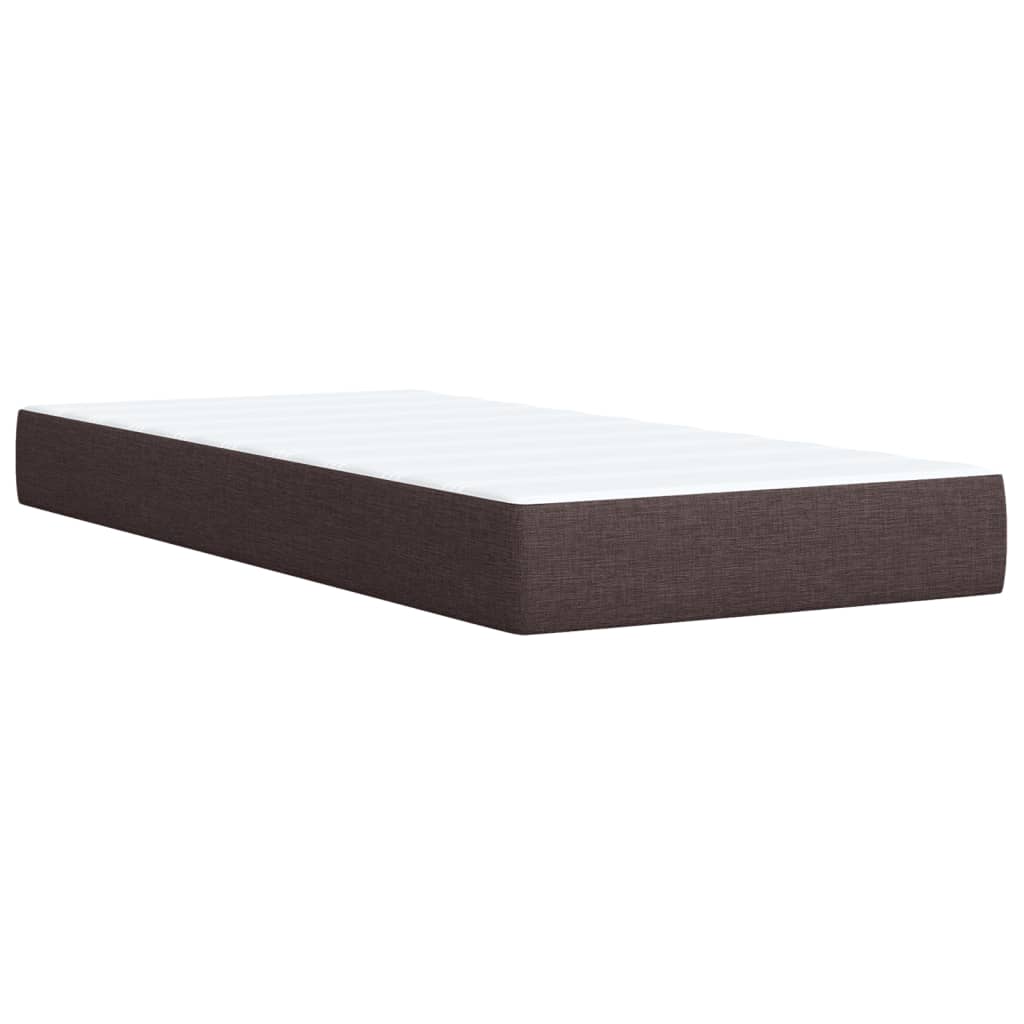 vidaXL Sommier à lattes de lit avec matelas Marron foncé 90x190 cm