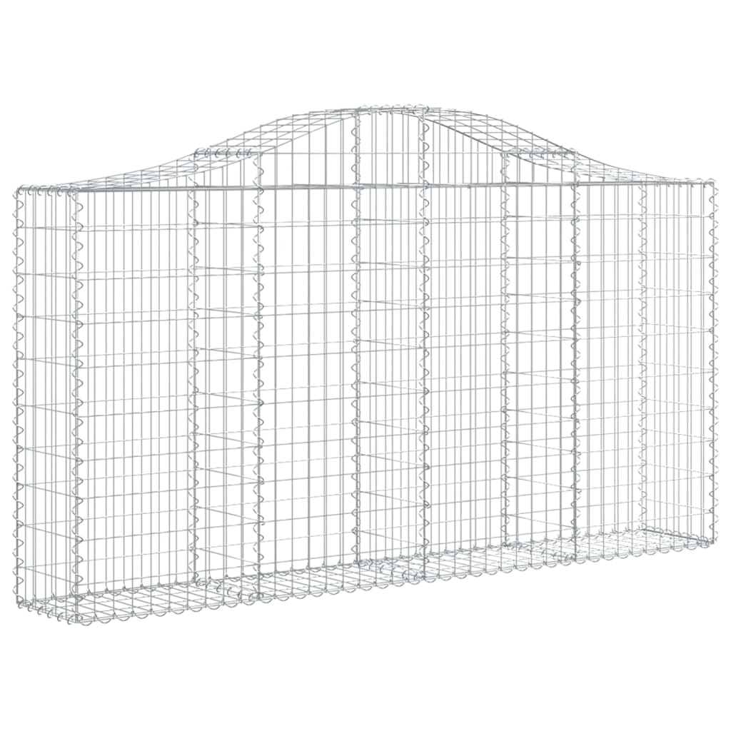 vidaXL Paniers à gabions arqués 6 pcs 200x30x100/120 cm Fer galvanisé