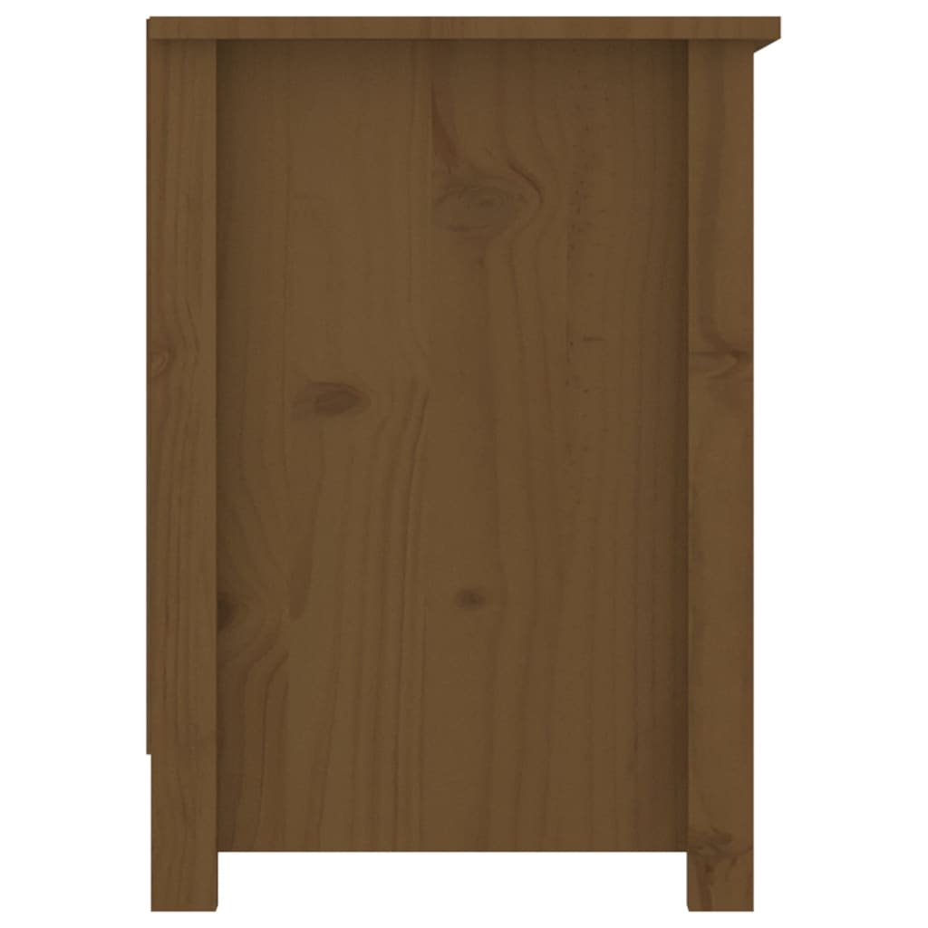 vidaXL Meuble TV Marron miel 103x36,5x52 cm Bois de pin massif