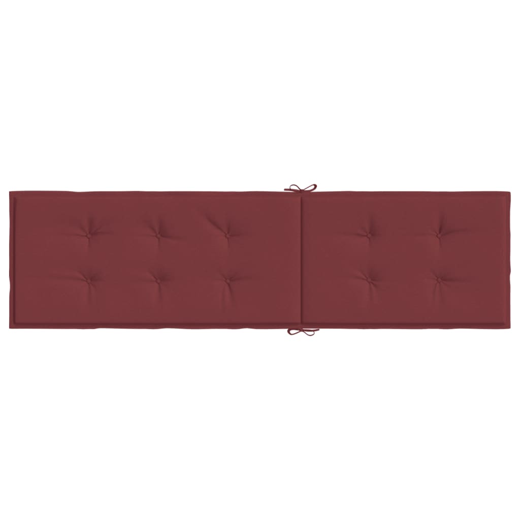 vidaXL Coussin de chaise longue rouge bordeaux mélangé (75+105)x50x3cm