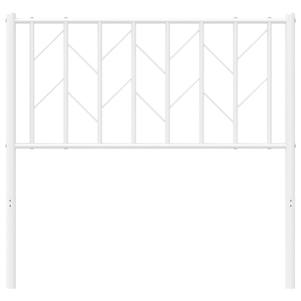 vidaXL Tête de lit métal blanc 90 cm