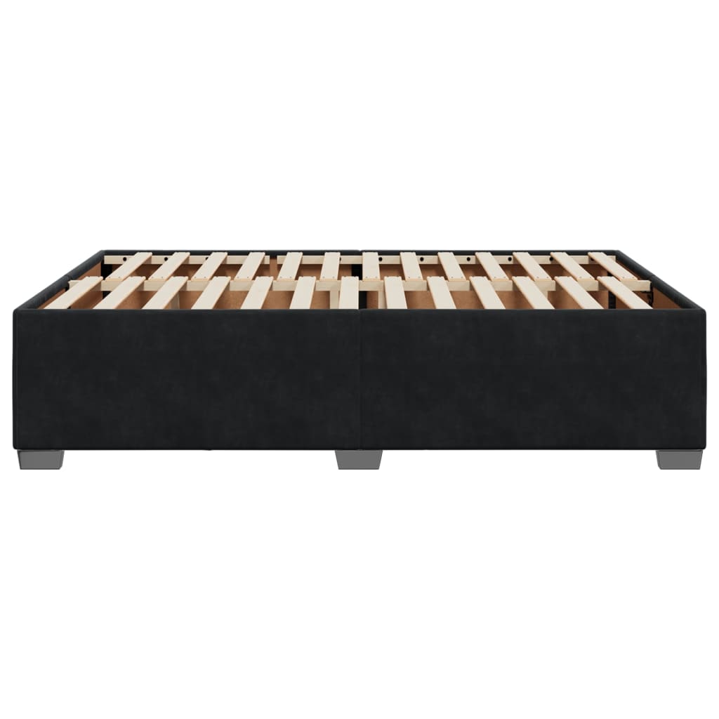 vidaXL Cadre de lit sans matelas noir 140x190 cm velours