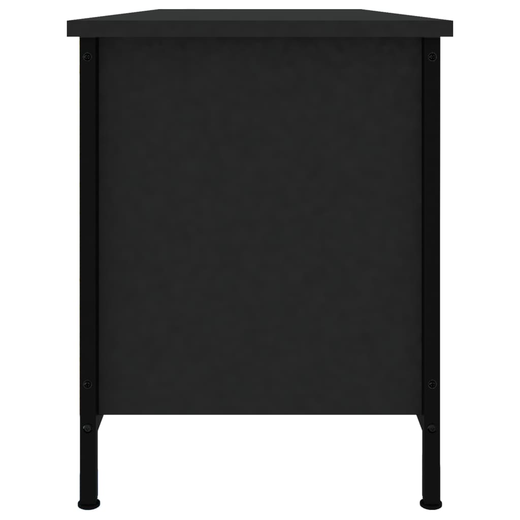 vidaXL Meuble TV noir 102x35x45 cm bois d'ingénierie