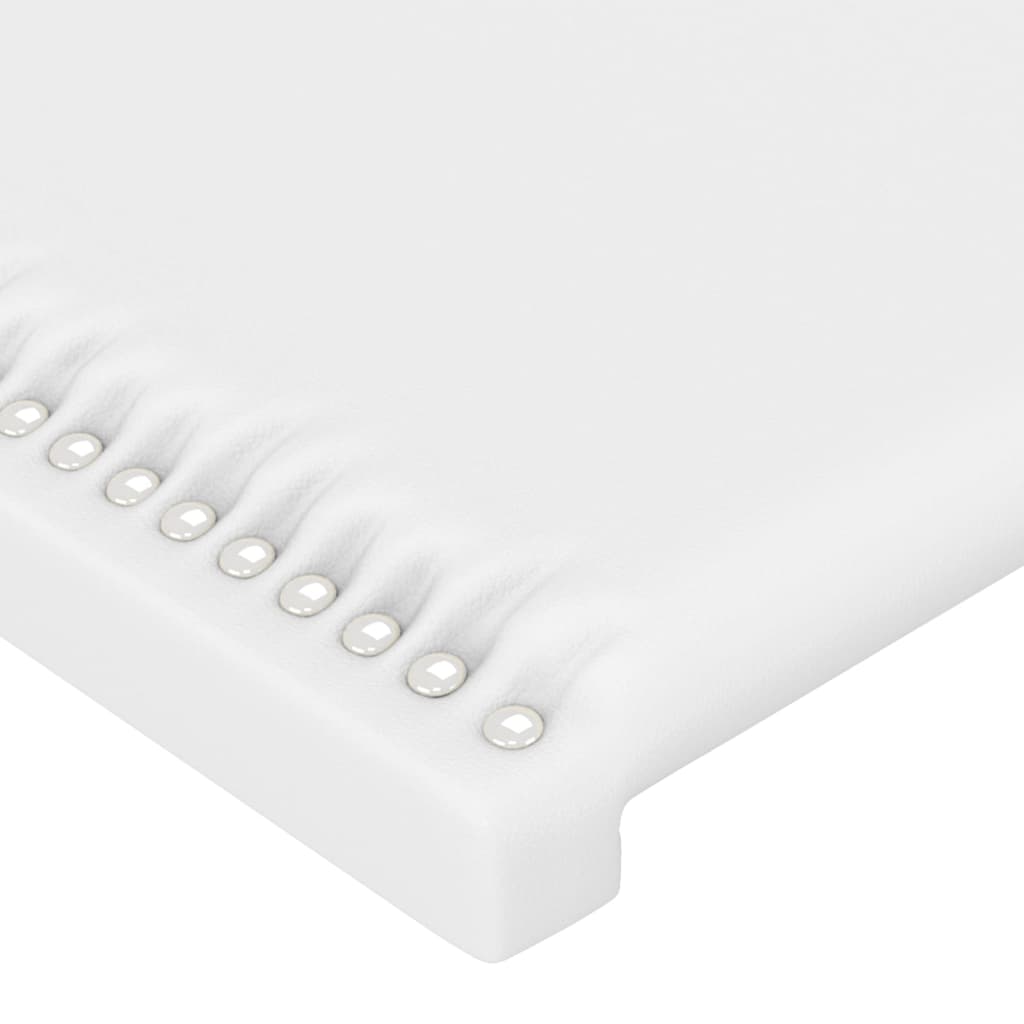 vidaXL Tête de lit à LED Blanc 100x5x118/128 cm Similicuir