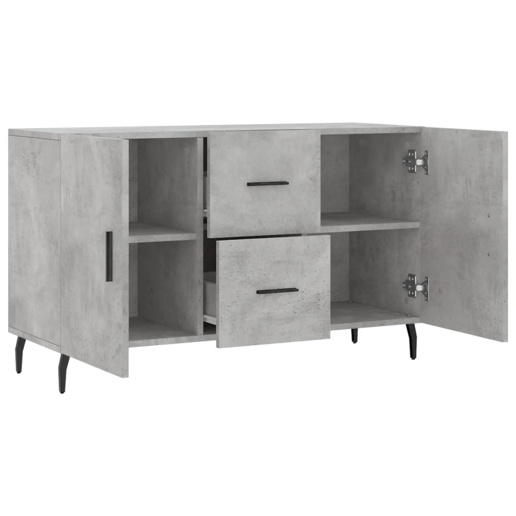 vidaXL Buffet gris béton 100x36x60 cm bois d'ingénierie