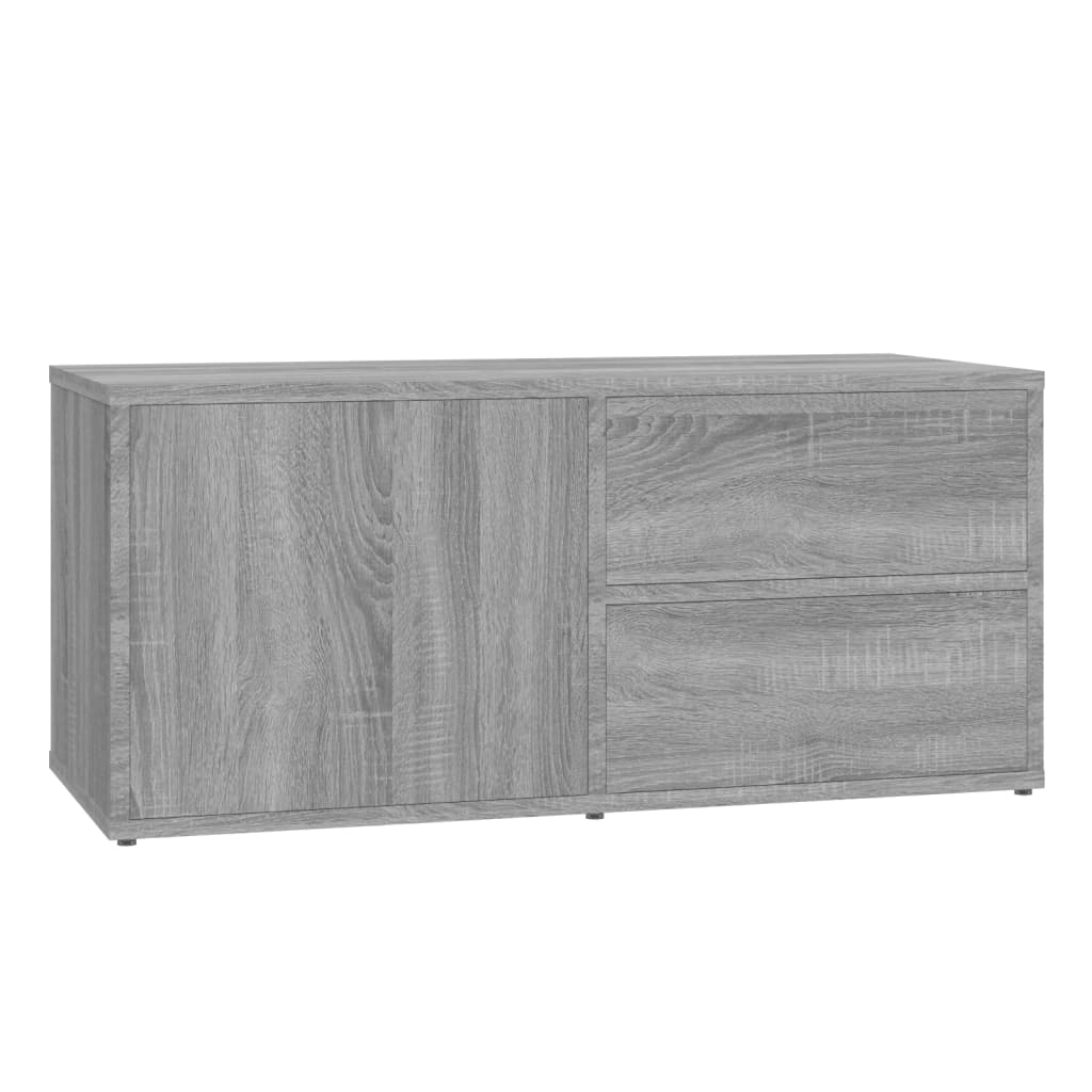 vidaXL Meuble TV Sonoma gris 80x34x36 cm Bois d'ingénierie