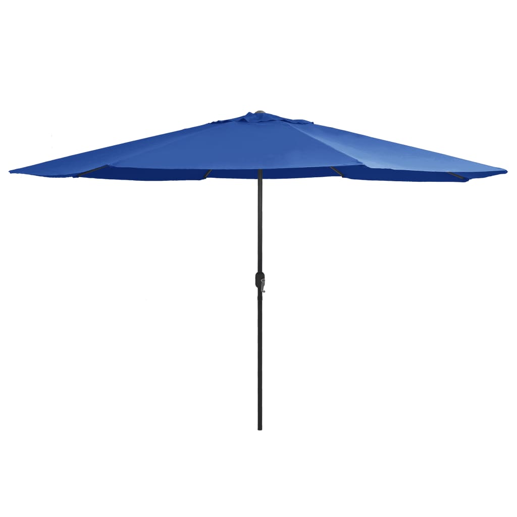 vidaXL Parasol de jardin avec mât en métal 390 cm bleu azuré