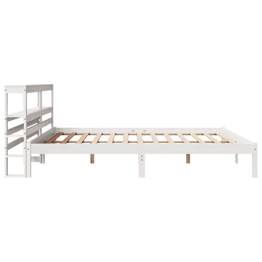 vidaXL Cadre de lit sans matelas blanc 180x200 cm bois massif de pin