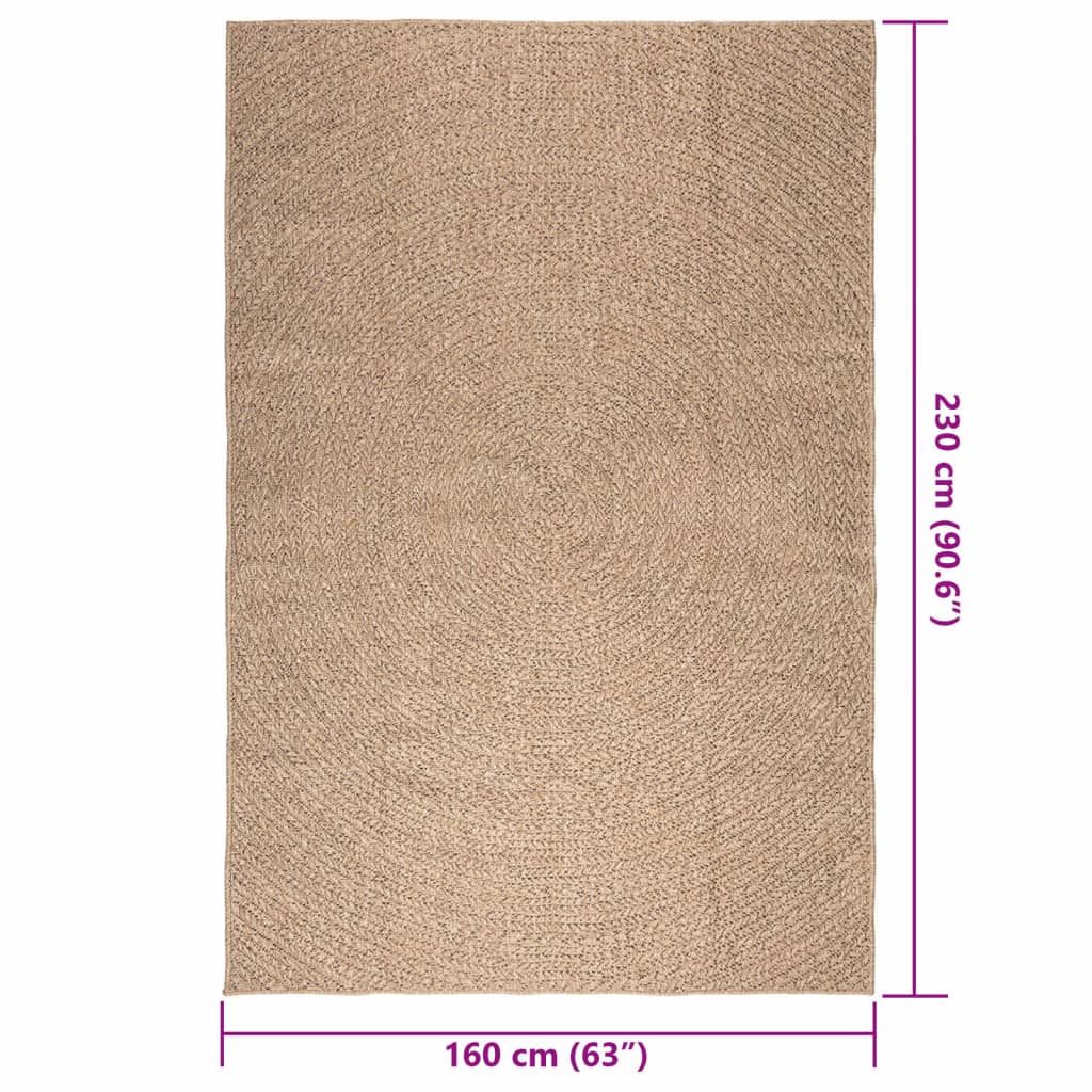 vidaXL Tapis ZIZUR 160x230 cm aspect de jute intérieur et extérieur