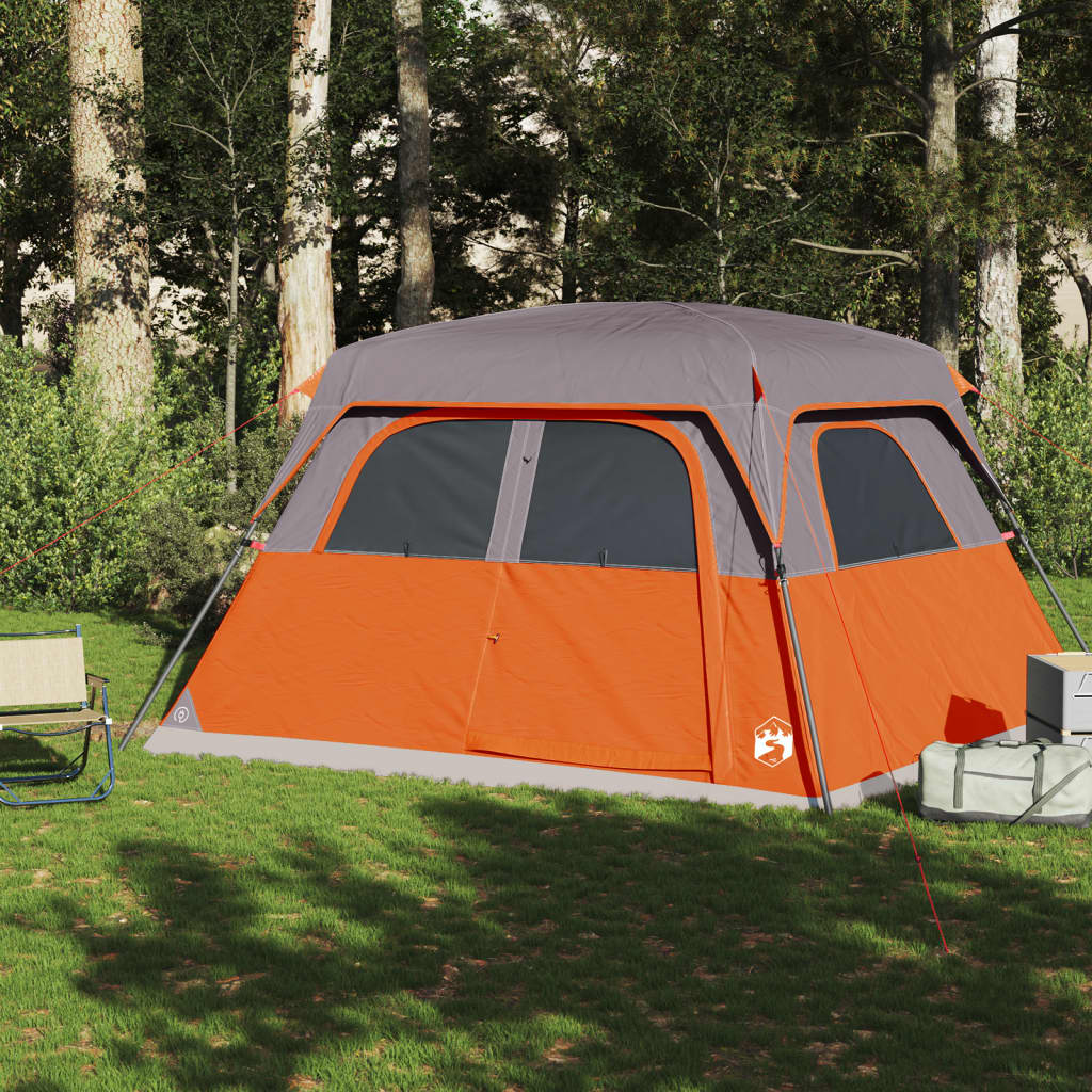 vidaXL Tente de cabine familiale 6 personnes orange imperméable