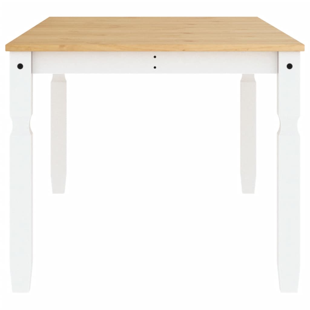 vidaXL Table à manger Corona blanc 180x90x75 cm bois massif de pin