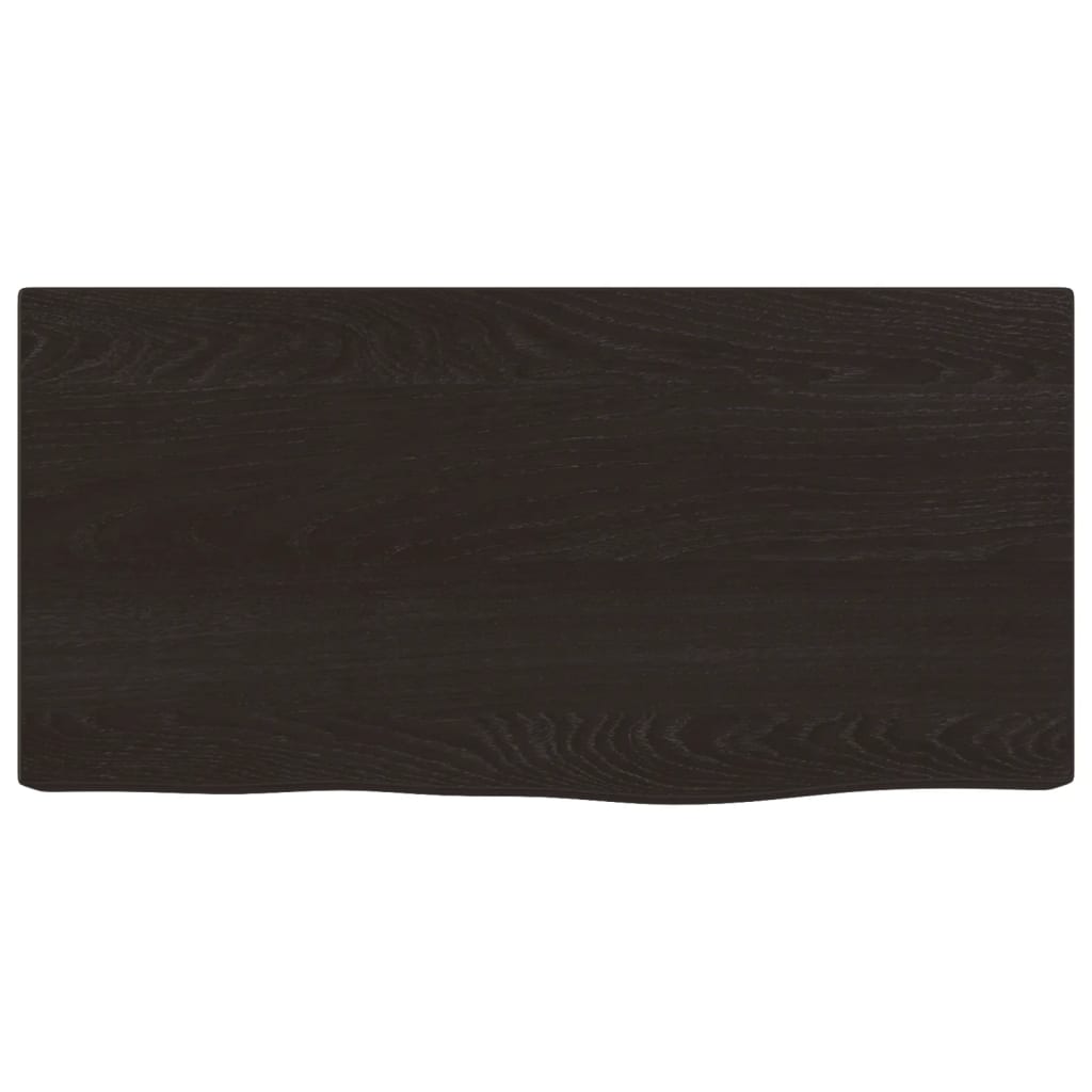 vidaXL Étagère murale marron foncé 40x20x6 cm bois chêne massif traité