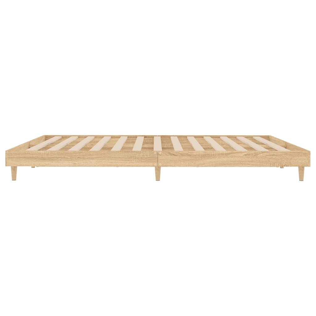 vidaXL Cadre de lit sans matelas chêne sonoma 160x200 cm