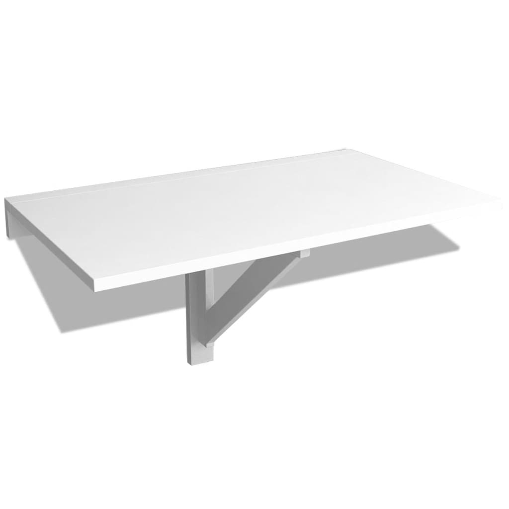 vidaXL Table murale rabattable Blanc 100x60 cm