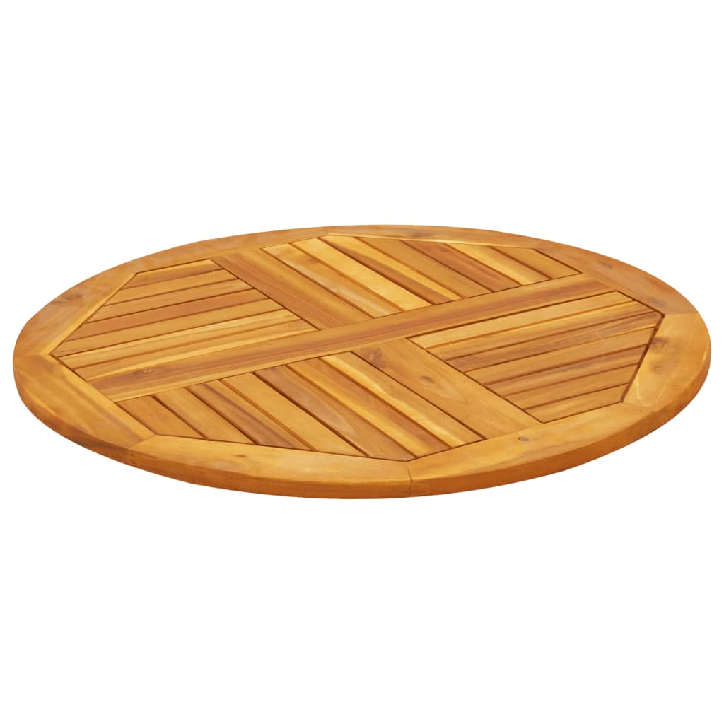 vidaXL Dessus de table Ø80x2,2 cm rond bois massif d'acacia