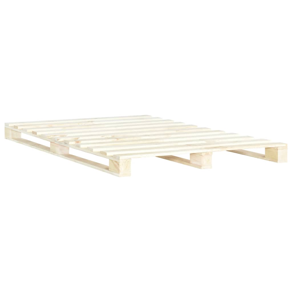 vidaXL Cadre de lit de palette sans matelas 140x200 cm bois massif pin