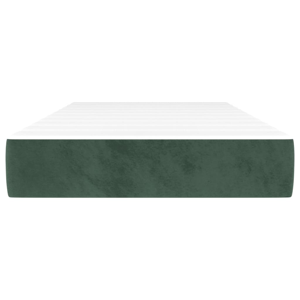 vidaXL Matelas de lit à ressorts ensachés Vert foncé 90x190x20 cm