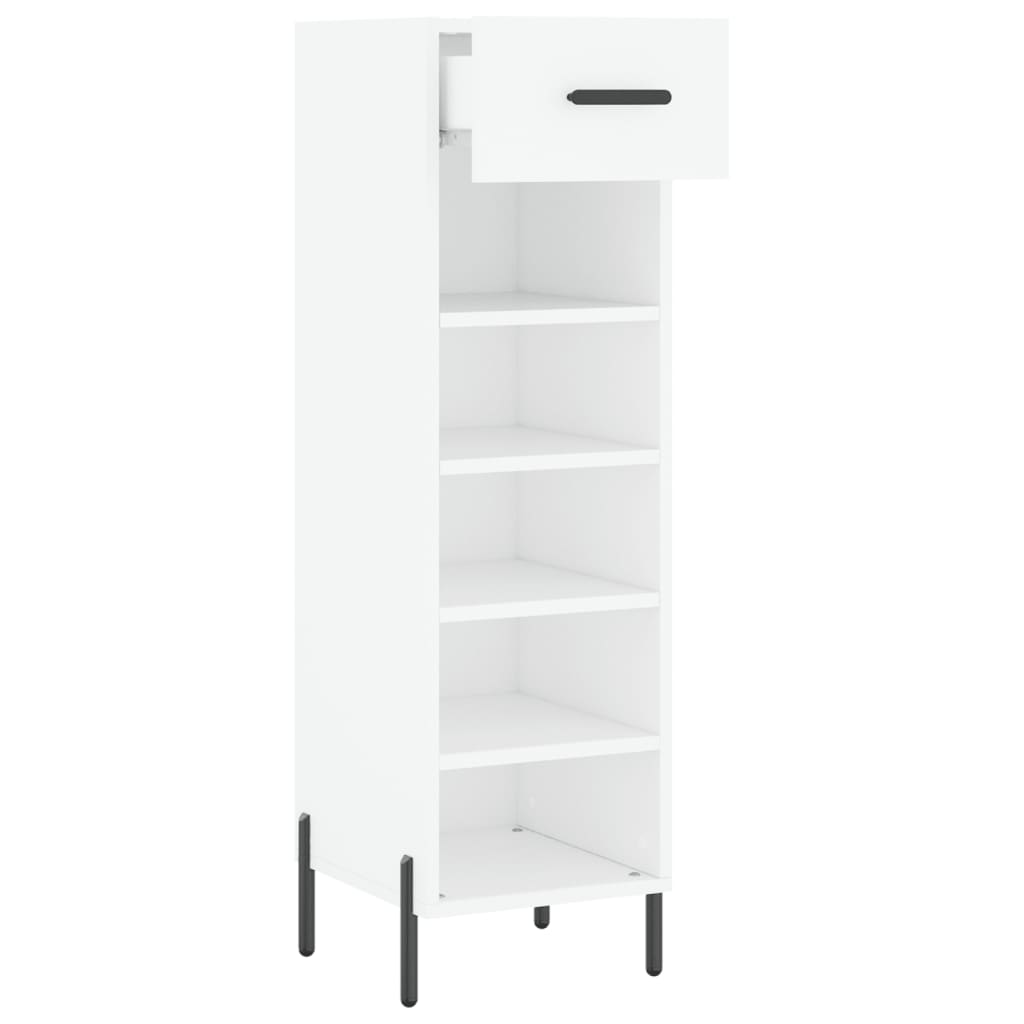 vidaXL Armoire à chaussures blanc 30x35x105 cm bois d'ingénierie