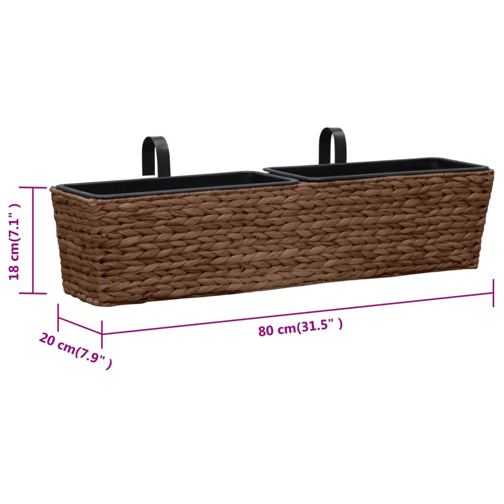 vidaXL Jardinières 2 pcs Jacinthe d'eau Marron