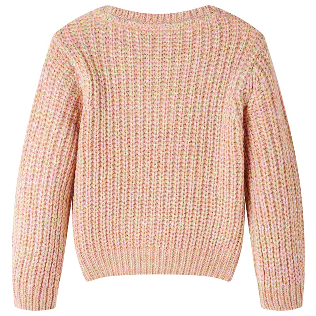 Pull-over tricoté pour enfants rose doux 116