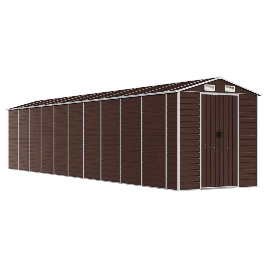 vidaXL Abri de jardin marron 191x895x198 cm acier galvanisé