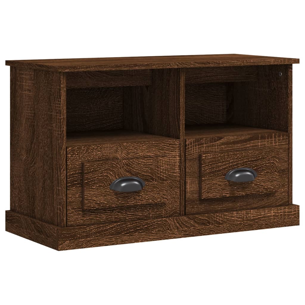 vidaXL Meuble TV chêne marron 80x35x50 cm bois d'ingénierie