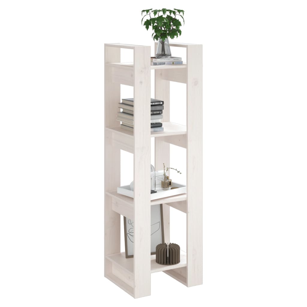 vidaXL Bibliothèque/Séparateur de pièce Blanc 41x35x125 cm Pin solide