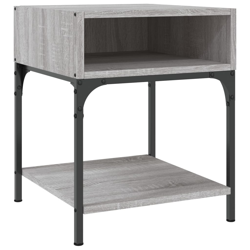 vidaXL Tables de chevet 2 pcs sonoma gris 40x41x50 cm bois ingénierie